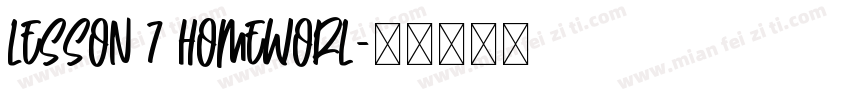 Lesson 7 Homeworl字体转换